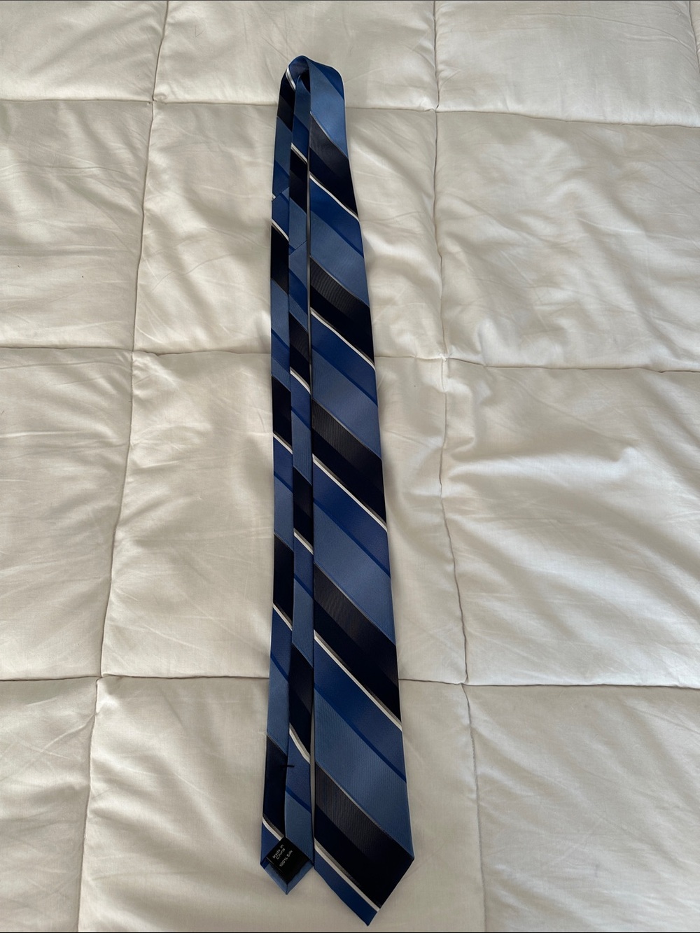 Classic Silk Navy Blue Striped Men's Tie